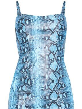 PrettyLittleThing Blue Snake Print Bodycon Mini Dress ONLY Size 1X